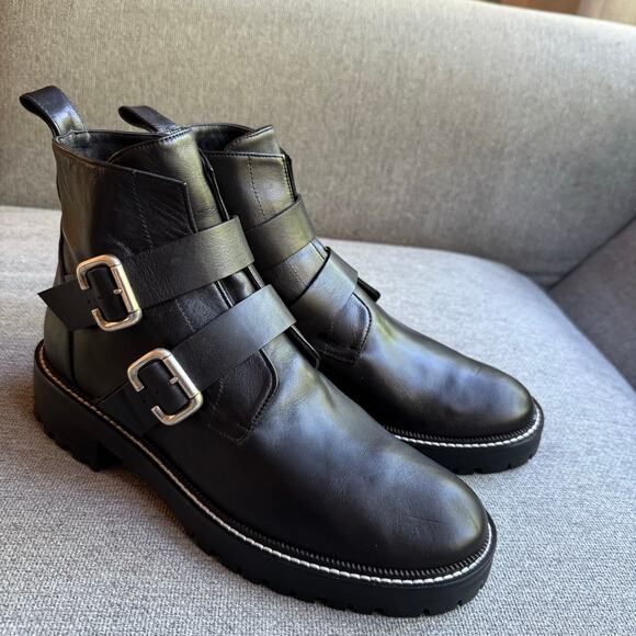 Freda Salvador Athena Sheaarling Leather Moto Boot Boho Women's Sz 8.5 - Picture 15 of 15